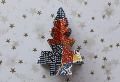 Origami Weihnachtsbaum im Glas als Kerzenhalter3