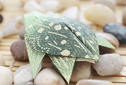 Schildkröte aus Japanpapier Washi