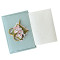 Origami-Karte mit Sakura-Blüten und Mizuhiki-Kordeln.