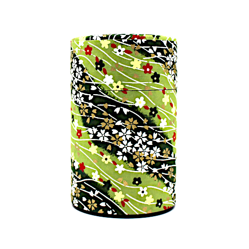 Japanische Teedose, sakura, grün