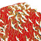 20 Blätter japanisches Yuzen Washi Papier 10x10 cm, roter Hintergrund, weiße Kraniche, für Origami und Basteln