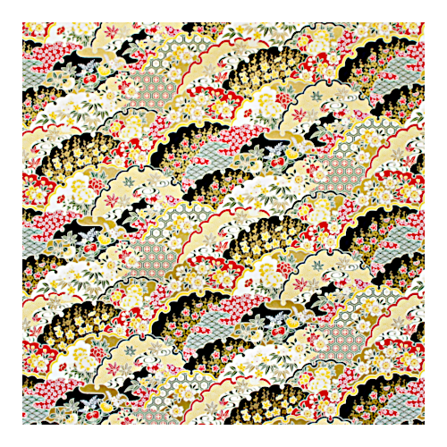 Origami Papier, Japanisches Papier Grossformat 67 x 99 cm, Blumen, gelb