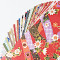 Bunter Stapel japanisches Washi-Origami-Papier.