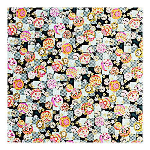 Hochwertiges japanisches Yuzen Washi aus Kyōto mit Temari- und Blumen-Muster in Grün. Ideal für anspruchsvolle Origami-Faltkunst.