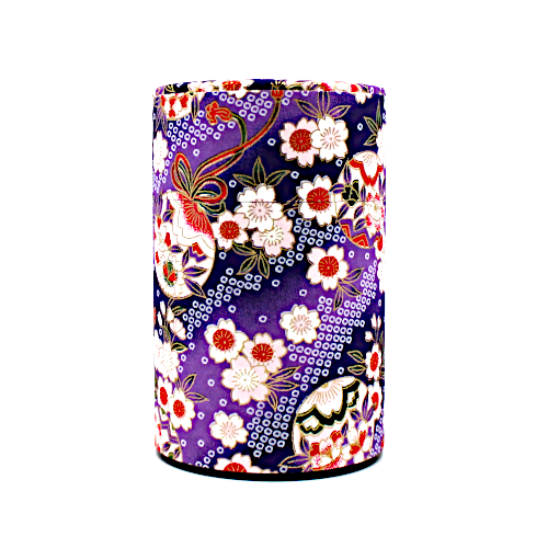 Japanische Teedose, sakura, lila