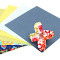Traditionelles japanisches Origami-Papier, bunt gemustert und einfarbig